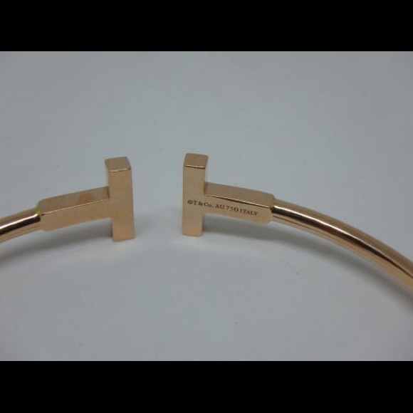 Tiffany T bracelet Rose Gold with diamonds - Picture 4 of 5